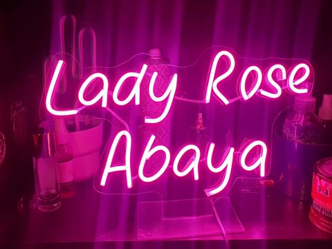 Néon rose Lady Rose Abaya