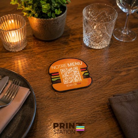 Menu NFC en forme de burger